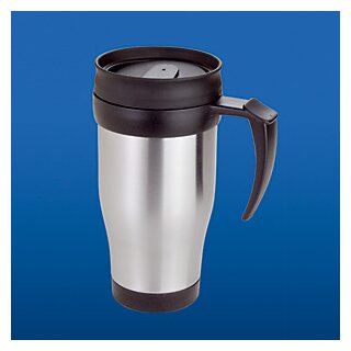 Auto-Thermo-Becher aus Edelstahl matt, 0,4 Ltr.