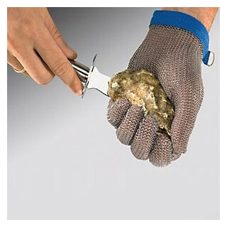 Austern-Handschuh und Schneid-Schutz aus Edelstahl