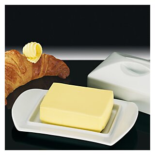 Butter-Dose Paris aus Porzellan für 1/2 Pfund Butter