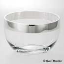 Schüssel Mosel aus Kristall-Glas und Fein-Silber, 25 cm