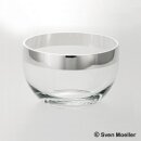 Schüssel Mosel aus Kristall-Glas und Fein-Silber, 20 cm