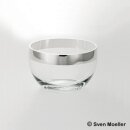 Schüssel Mosel aus Kristall-Glas und Fein-Silber, 13 cm