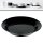 PIU tiefer Suppen-Teller 23 cm aus Porzellan, Schwarz