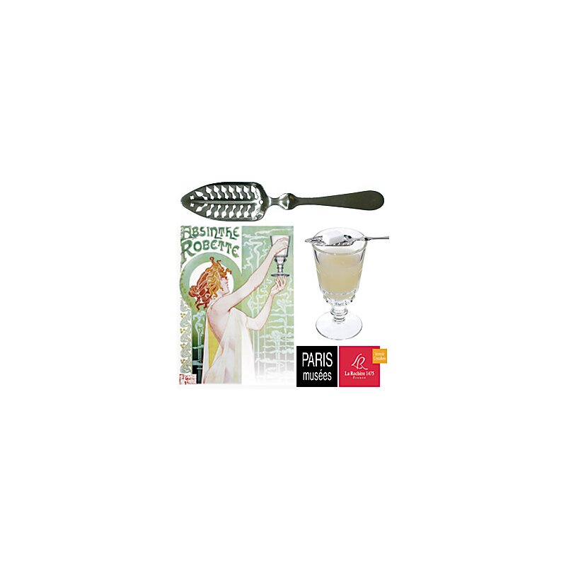 Absinthlöffel Aus Buntglas, Modell Nr. 20 – Traditioneller Löffel Für Französischen Absinth, 165 Mm, Edelstahl, Spülmaschinenfest