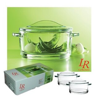 La Rochère 2er Set kleine Koch-Töpfe Léa aus Glas