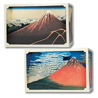 Tatebanko Bausatz für Papierdiorama 2 Ansichten von Fujiyama