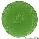 Bunter Speise-Teller aus Glas Aster, Grün