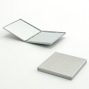 Quadratischer Taschen-Spiegel aus Aluminium