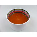 Kerze Candlelight in Porzellan-Schale Colour Stripes