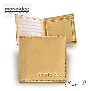 Portemonnaie und Schttel Geld-Brse Eva aus Leder, Beige