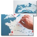 Pin Europe - Europakarte aus Kunstfilz mit Pins, Blau