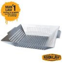 Man Law BBQ Grill Wok aus Edelstahl