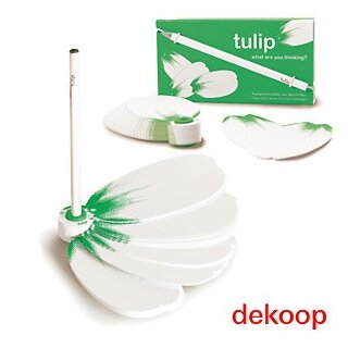 Dekoop Notizblock / Blütenblock Tulip mit Bleistift, leuchtend Grün