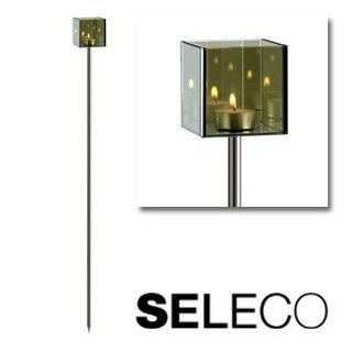 SELECO Gartenfackel / Teelichthalter Deep Lightning Garden Box aus Glas