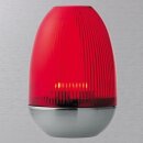 Windlicht Cocoon Red aus Glas und Edelstahl