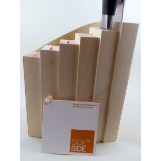 Side by Side Schweizer Messer-Block aus Ahorn-Holz