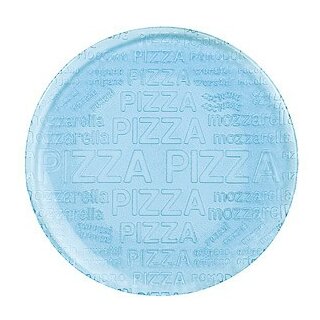Pizza-Teller aus Glas 33 cm, Blau