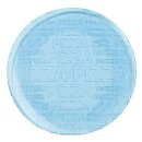 Pizza-Teller aus Glas 33 cm, Blau