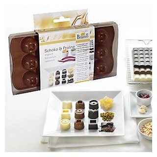 15er Schokoladen- und Pralinen-Form Halbkugel aus Silikon